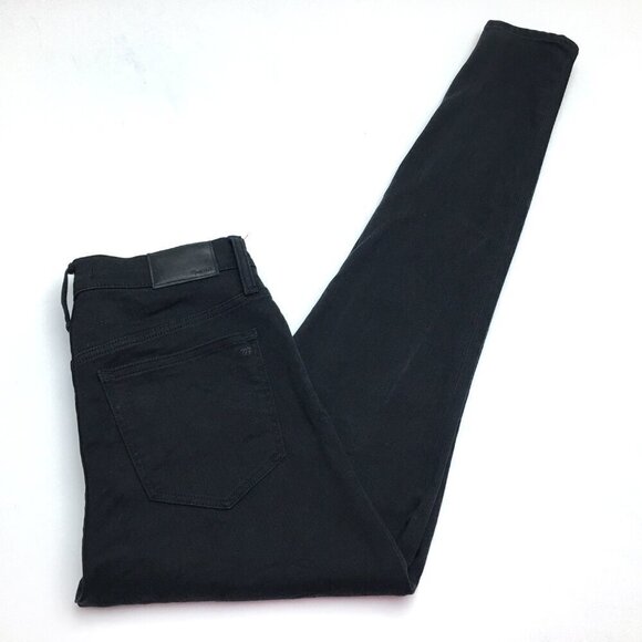Madewell Women's Black Jeans 9" Mid Rise Skinny size 29T length 33" - Picture 9 of 9